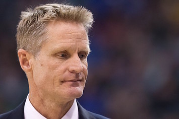 Steve Kerr ponders his life choices during a game.