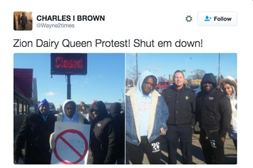 Dairy Queen protest Zion, IL