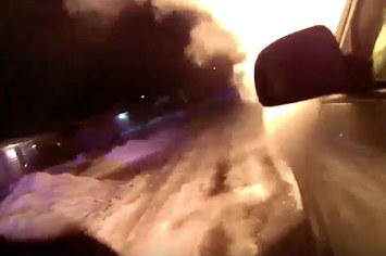 A burning car rescue in Spokane