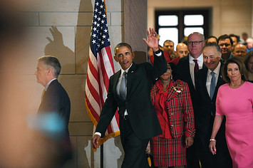 Barack Obama going to Capitol Jan. 2016