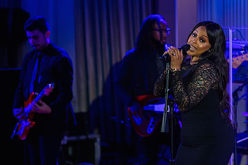 Chrisette Michele performs during a state dinner