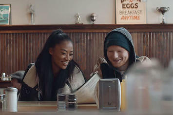 Ed Sheeran in the "Shape of You" music video.