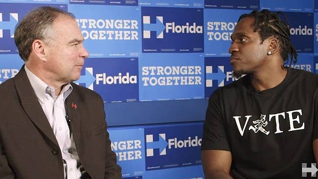 In a surprising pairing, Pusha T and VP nominee Tim Kaine sit down to discuss what's at stake this election.