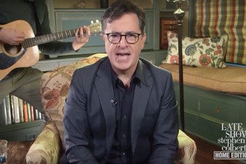 Colbert talks debate stuff on 'Late Show'