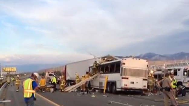 A tour bus crashed en route to Los Angeles early Sunday morning, killing 13 people.
