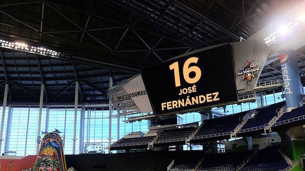 In their first home game since José Fernández's untimely death, the Marlins remembered the 24-year-old pitcher before tonight's game against the Mets.