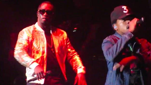 Puff Daddy brought out Chance the Rapper to perform "No Problem" at the Bad Boy Reunion Tour stop in Chicago.