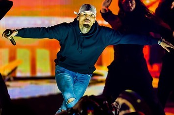 Chris Brown performs during a recent concert.