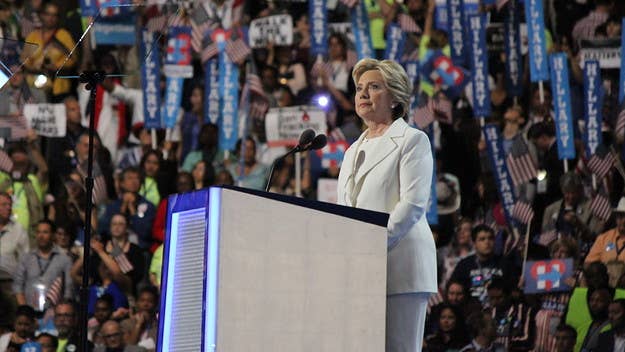 Even Bernie Sanders supporters couldn’t deny: Hillary Clinton's presidential nomination at the DNC was historic &amp; the arena shouted down with cries of "Hillary"