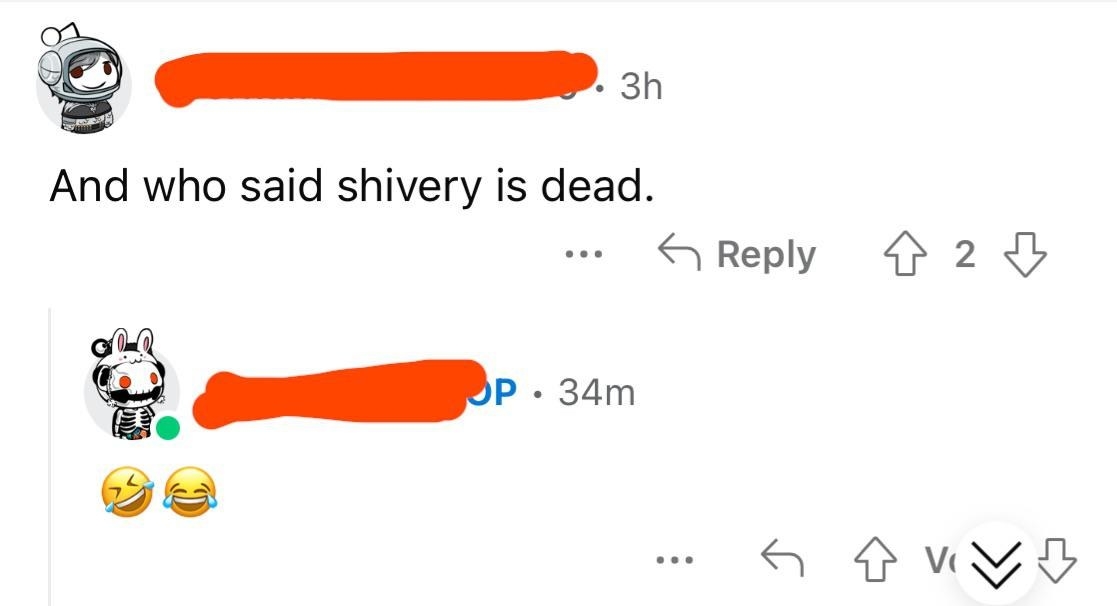 &quot;And who said shivery is dead&quot;