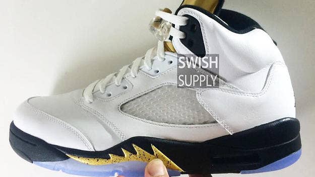 The Air Jordan V "Gold Medal" is scheduled to release on August 13.