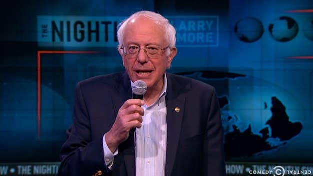 Sanders says Trump wouldn't know New York values "if they were in 50-foot gold letters" across the side of the Empire State Building.