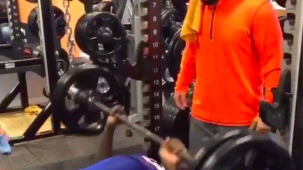 Jason Pierre-Paul is putting in work out here.