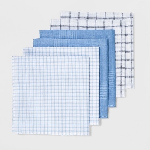 A row of square handkerchiefs