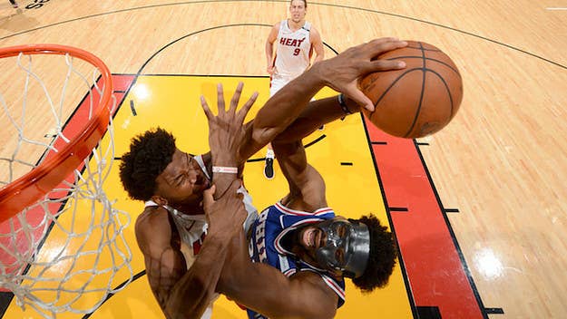 Justise Winslow intentionally stepped on Joel Embiid's protective face mask last night. Embiid is amped, saying he'll "be a nightmare" for the Heat.