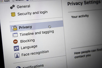 Facebook privacy settings.