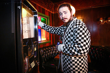 Post Malone behind the scenes before his Bud Light Dive Bar Tour show in Nashville.