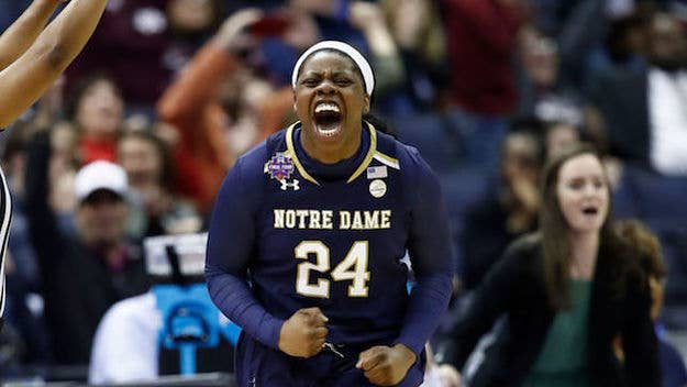 Déjà vu? Arike Ogunbowale knocks down a game-winning basket to help Notre Dame win the 2018 national title.