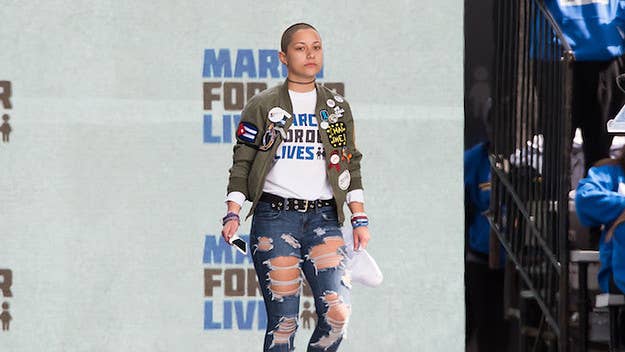 Parkland shooting survivor is photoshopped in a right-swinging meme.
