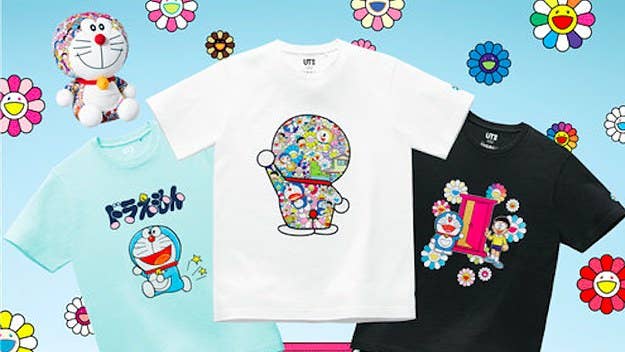 The range will drop later this month in NYC. They announced it has joined forces with the famed Japanese artist for a new UT collection inspired by Doramon.