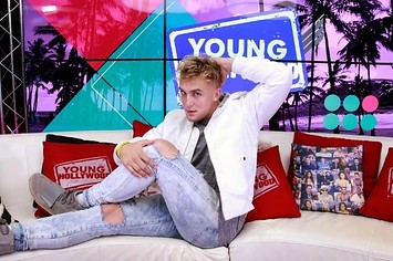 Jake Paul visits the Young Hollywood Studio