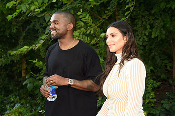 Kanye West and wife Kim Kardashian