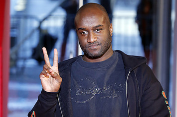 Virgil Abloh acknowledges the audience at the end of the Off/White Menswear Fall/Winter 2018 2019.