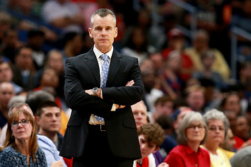 This is a photo of Thunder coach Billy Donovan.