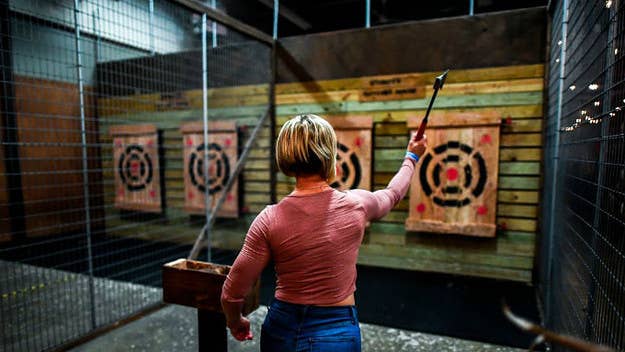 Kick Axe Throwing is mixing alcohol and axe throwing in what might be a recipe for disaster.