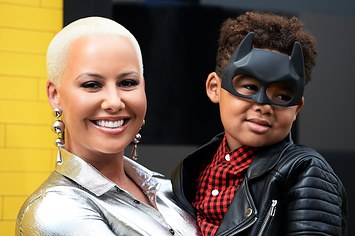 Amber Rose with her son, Bash.