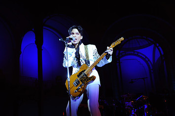 US singer Prince performs on October 11, 2009 at the Grand Palais in Paris.