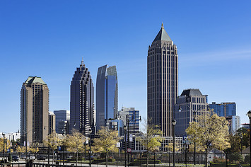 ATLANTA, GEORGIA, UNITED STATES   2015/11/14: Downtown skyline.