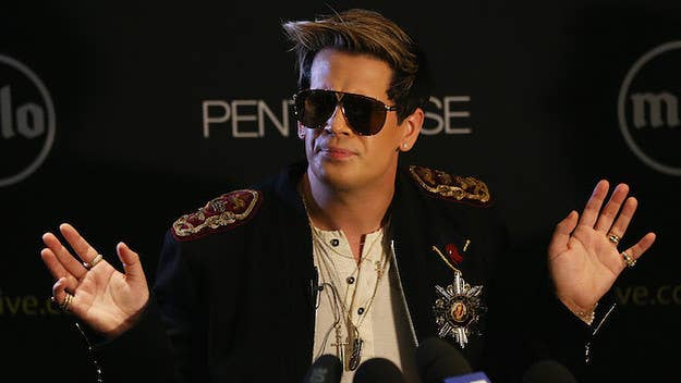 Former senior editor of Breitbart News Milo Yiannopoulos was having lunch in NYC with Chadwick Moore when protestors chanted them out of the bar.