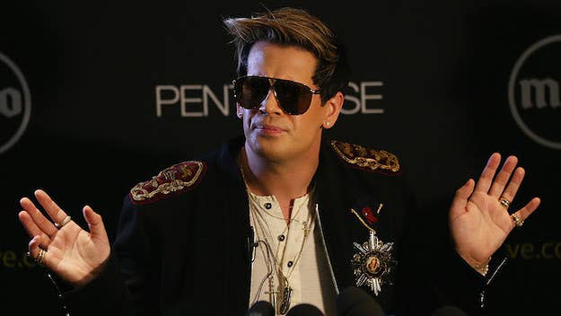 Former senior editor of Breitbart News Milo Yiannopoulos was having lunch in NYC with Chadwick Moore when protestors chanted them out of the bar.