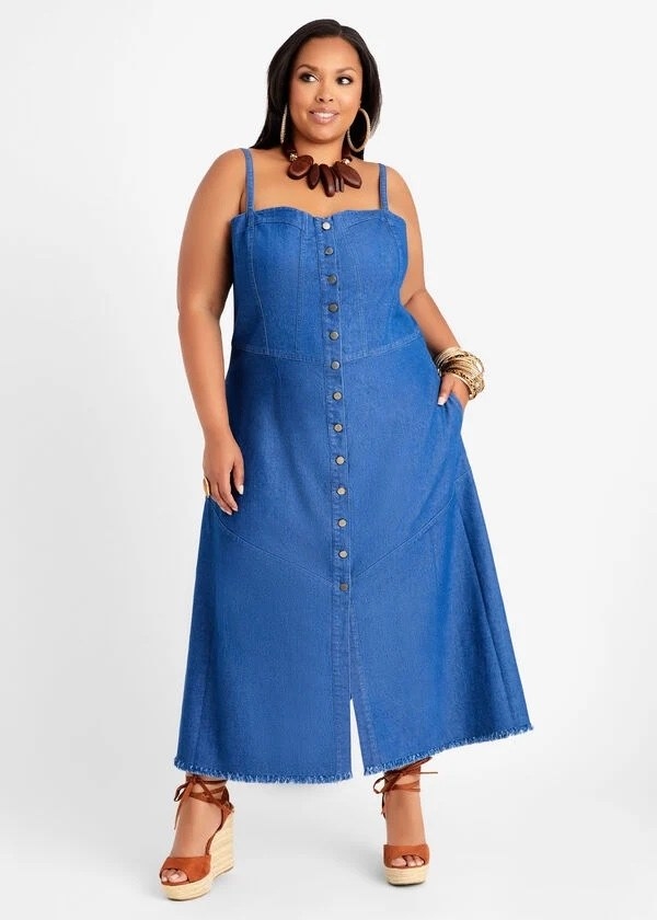 Denim dress clearance ashley stewart