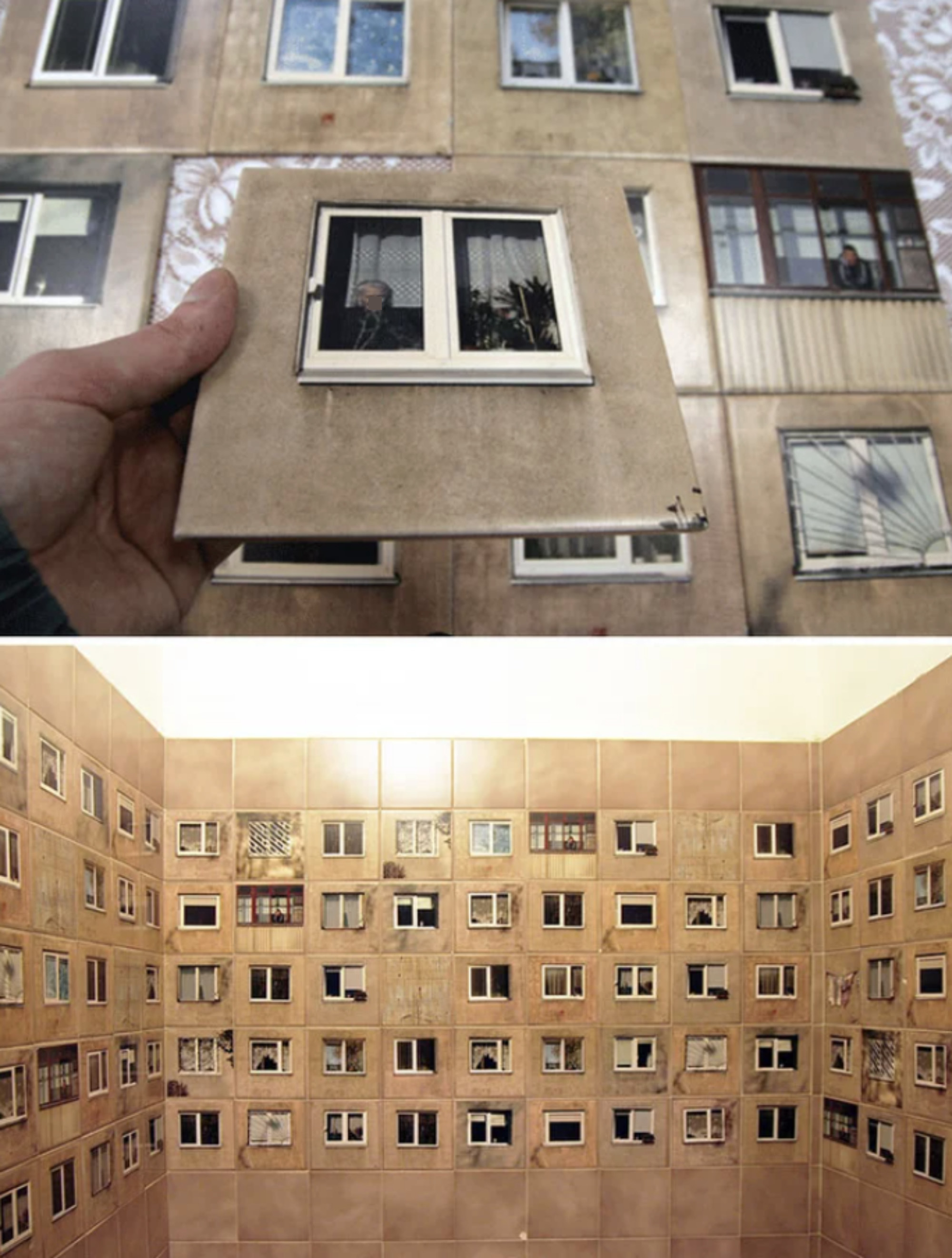 Bathroom tiles that look like windows