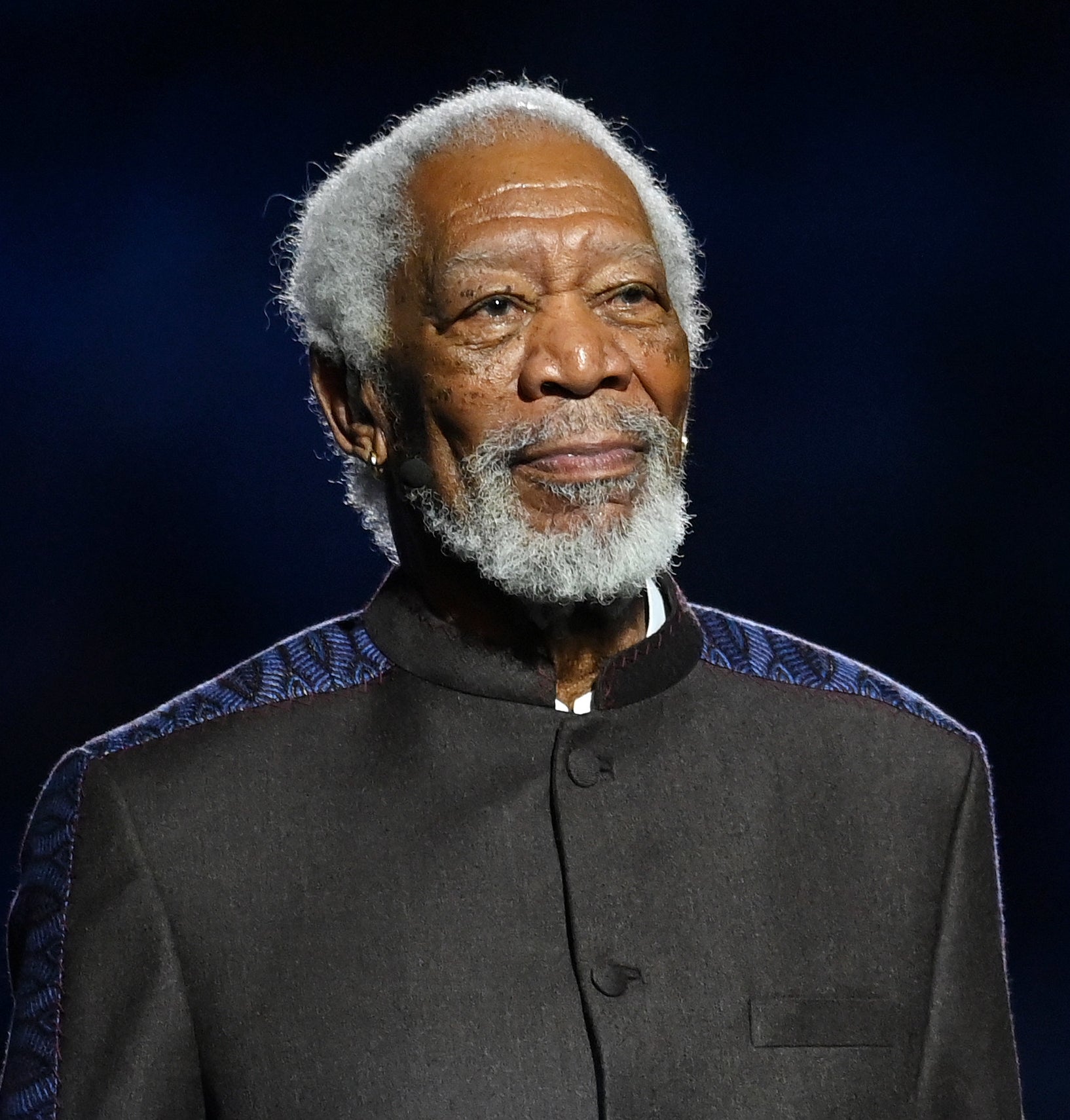 closeup of Morgan Freeman