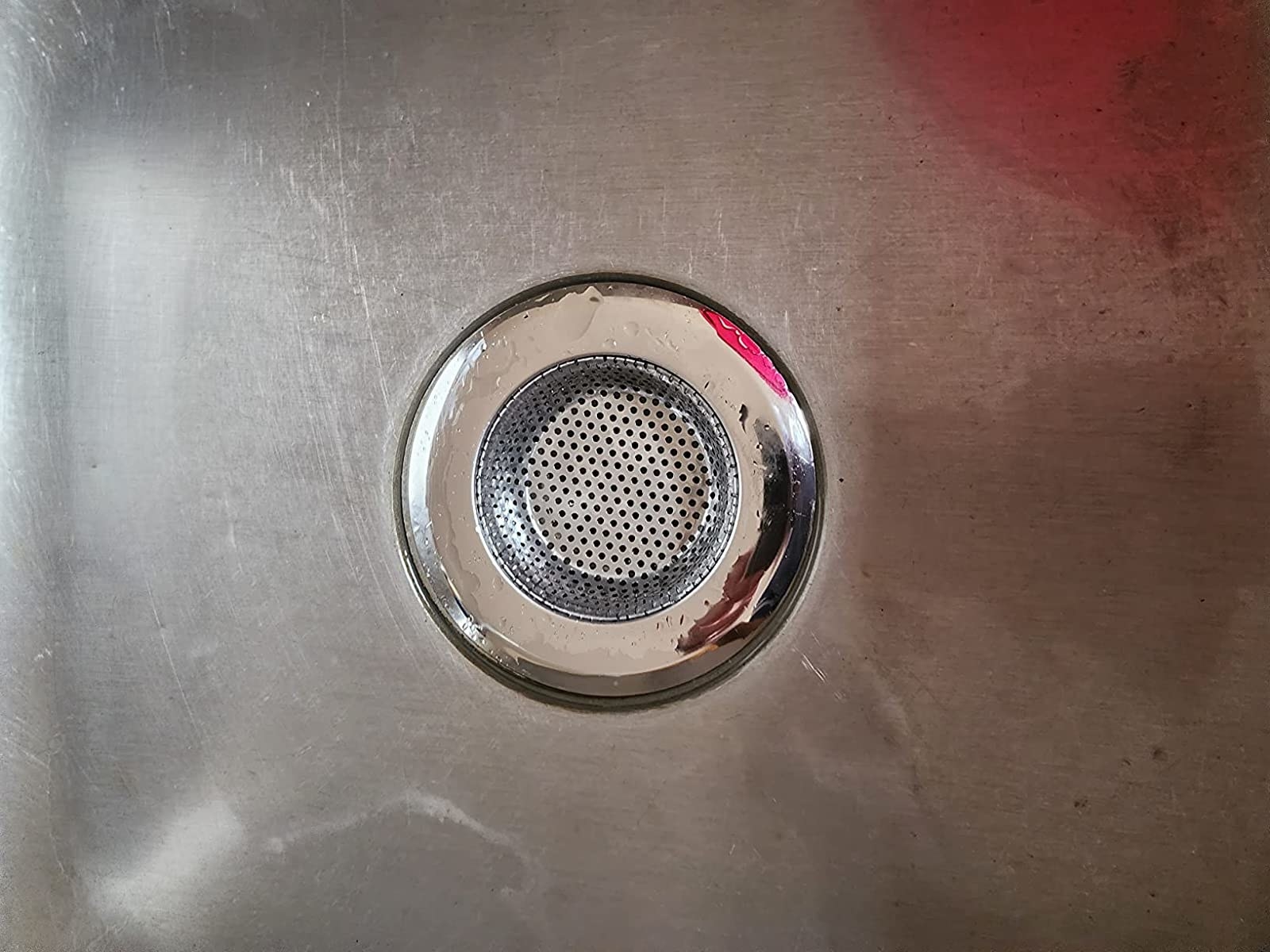 Reviewer image of strainer in kitchen sink