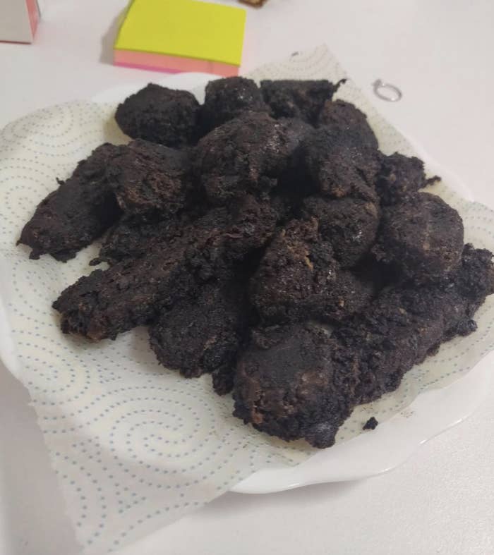 Burnt fried Oreos