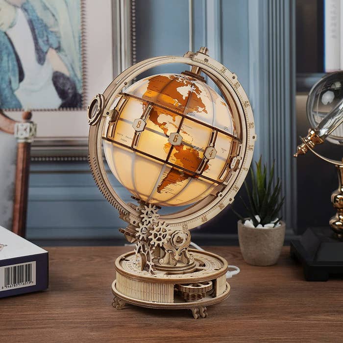 the globe on a desk