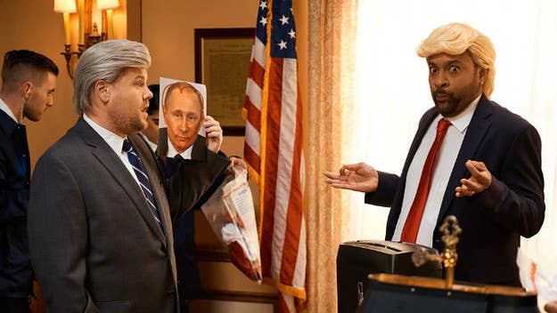 James Corden and Shaggy team up for "It Wasn't Me" remix on Donald Trump and Russia.
