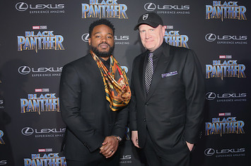 'Black Panther' director Ryan Coogler with Marvel preisdent Kevin Feige.