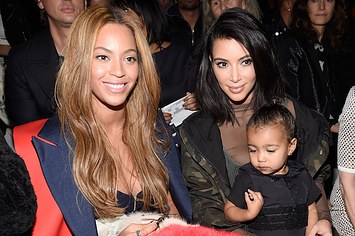 Beyoncé, Kim Kardashian and her daughter, North.