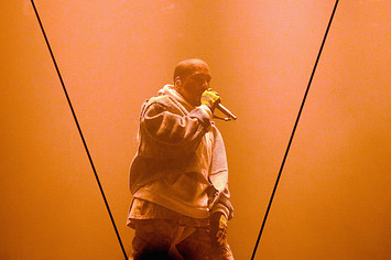 Kanye West performs during The Saint Pablo Tour