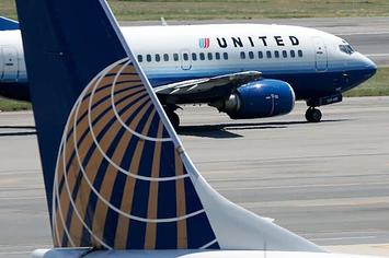 A United Airlines airplane.