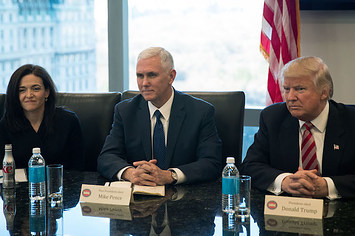 Sheryl Sandberg, Mike Pence, Donald Trump