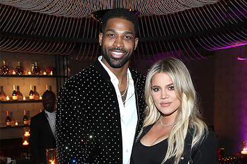 This is a photo of Khloe and Thompson.