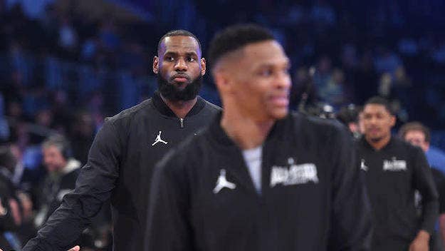 LeBron James and Russell Westbrook looked like longtime teammates on this alley-oop connection during the NBA All-Star Game. 