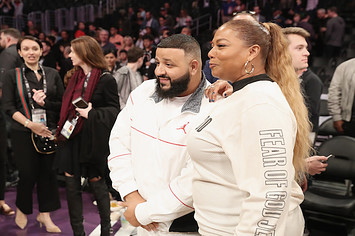 This is a photo of Queen Latifah and DJ Khaled.