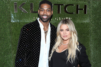 Tristan Thompson and Khloe Kardashian attend the Klutch Sports Group 'More Than A Game' Dinner.